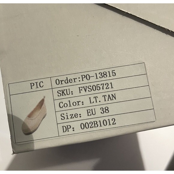 FEVERSOLE Women Size 7.5 Shoes Soft Cushion Tan Color Elastic Adjustable Ballet - Picture 7 of 12